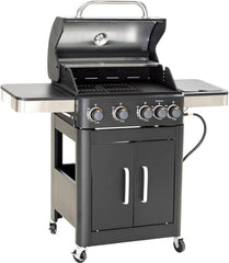 Burner Gas grill with side burner and enameled cast iron grille 42,000BTU outdoor cooking stainless steel propane grill Garden grill