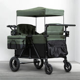 Carrito-Paseador Jeep Wrangler Deluxe para 4 Niños – Capota Desmontable, Bolsa Térmica, Asientos Modulares, Almacenamiento XXL, Ruedas Antipinchazos,