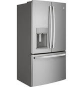 2025 Refrigerador French Door GE Profile Series ENERGY STAR de 27.7 pies cúbicos, resistente a huellas dactilares, con llenado automático manos libres