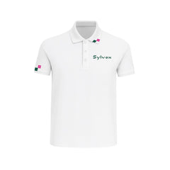 Sylvox White Cotton Polo Shirt