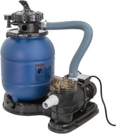 13-inch sand filter, 0.75 horsepower, swimming pool pump, 2400 gallons per hour, suitable for outdoor swimming pool package, multi-interface valve, maximum capacity 10000 gallons, 1-1/4 inch NPT interface