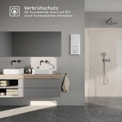 STIEBEL ELTRON Neueste Generation Elektronischer Durchlauferhitzer DHB 27 ST Trend, besonders energiesparend dank 3i-Technologie, gradgenaue Temperaturwahl, 204203