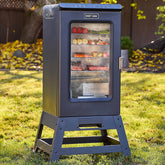 30-inch electric oven | Built-in meat detector and outdoor-specific stand | Up to 6 times longer baking time, adjustable side spice loader | With a 725 square inch cooking area, it can achieve more baking effects