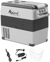 Alpicool CF55 55 Liter Kühlbox 12V tragbarer Mini-Kühlschrank elektrische Gefrierbox klein Gefrierschrank für Auto Camping, LKW, Boot und Steckdose