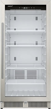 22" Wide 10.1 Cu. Ft. Commercial Beverage Merchandiser – Stainless Steel, Temp Alarm, Reversible Door