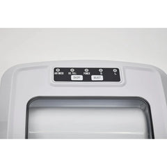 Compact desktop ice machine, capable of producing 26 pounds of ice per day, black color
