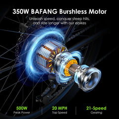 Electric Bike for Adults with 350W BAFANG Motor