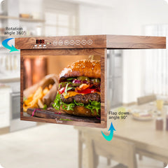 15.6" Smart Under Cabinet TV-Mahogany Kitchen TV
