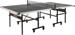 Inside Professional MDF Indoor Ping Pong Table with Quick Clamp Table Tennis Net and Post Set - 10 Minute Easy Assembly - Tournament Quality - Foldable with Single Player Playback Mode