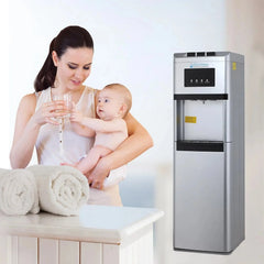 Dispensador de agua fría o caliente. Fuente de agua con asa ergonómica, todo tipo de garrafas, para agua caliente y fría, para la oficina y la casa,