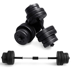Adjustable Dumbbell Pair �� 66LBS Total Weight Set with Barbell