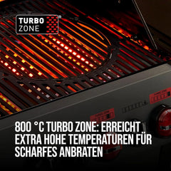 Enders Gasgrill Hyde 6 SIKR Turbo, 6-Brenner aus Edelstahl für kraftvolles direktes und indirektes Grillen, 800 °C TURBO ZONE, SWITCH GRID, Infarot-