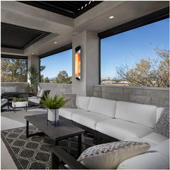 Blade 1500W Carbon Infrared Heater - Indoor/Outdoor Electric Patio, Deck, & Garage Heater with Remote - Experience Efficient, Elegant, and All-Weather Heating. (Silver)