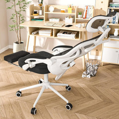 Ergonomic Office Chair - Adjustable Lumbar & Headrest, 90-160° Reclining with Footrest, Breathable Mesh Back - Home Office/Gaming Computer Chair (Black, 300lbs Capacity)