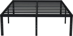 EMODA Queen Bed Frame No Box Spring Needed 18 Inch Heavy Duty Metal Tall Platform Bed Frame
