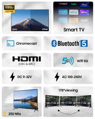 40" Google 12V RV TV - Vehicle Series