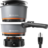200 - 1000 watt electric camping stove, with cookware, 120 volt portable outdoor cooking set, windproof cookware, suitable for RVs, electric vehicles, off-road travel, RV life, car camping