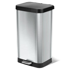20 Gallon Stainless Steel Step Trash Can, Large Kitchen Garbage Bin with Odor Control