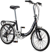 20-Inch Folding Adult Bike for Men and Women, 7-Speed Drivetrain