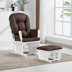 Lennox Furniture Glider Rocker Combo Espresso Beige