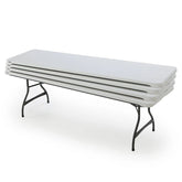 4-Pack Commercial 8-Ft. Folding Tables, Stacking, White