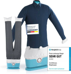 CLEANmaxx automatischer Hemdenbügler inklusive Hosenaufsatz | Bügler für Hemden, Blusen & Hosen, schonender als Wäschetrockner und Bügeleisen |