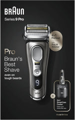 Braun Series 9 Pro Premium Rasierer Herren, Testsieger Stiftung Warentest, 4+1 Scherkopf, Elektrorasierer & Trimmer, Reinigungsstation, 60 Min