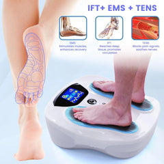 Professional Edition Foot Neuromuscular Stimulator, an electric stimulation/percutaneous nerve electrical stimulation foot massager used to relieve pain caused by nerve disorders and promote blood circulation in the legs. TENS Muscle Stimulator - A s
