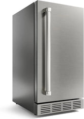 15 Inch Outdoor Refrigerator, Weather Proof Stainless Steel Beverage Beer Cooler Under Counter Fridge, Indoor/Outdoor Refrigerator with 3 Shelves for Patio Kitchen and Commercial Use