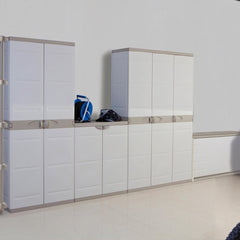 Plastiken Titanium Cabinets, Plastic, Beige, 70x44x176 cm