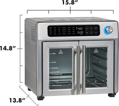 26-Qt. Extra-Large Air Fryer Convection Toaster Oven with French Doors, Stainless Steel