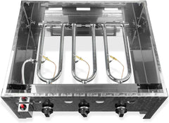 DEMA Gasbräter mit 3 Flammen – Leistungsstarker Gastrobräter für Grill & Outdoor-Küche – Ideal für Camping & Events