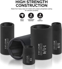 1/2" Drive Master Impact Socket Set, 65 Piece