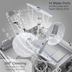 Countertop Dishwasher With 5-Liter Built-in Water Tank