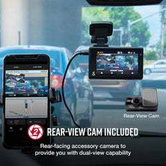 Intelligent driving recorder kit with rear camera + Kober 2.5A micro USB hard wire kit