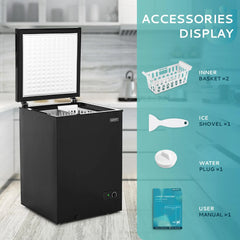 3.5 Cu.Ft Chest Freezer with Removable Basket