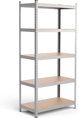 Five-tier storage rack 2920 pounds Heavy-duty shelf Adjustable boltless storage rack Suitable for warehouse storage rooms 108 inches wide x 18 inches deep x 72 inches high