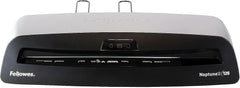 Fast 30-60 seconds preheating sheeting machine, equipped with sheet bagging kit (5734801), in black and silver, with dimensions of 5.1 inches x 21.3 inches x 8.2 inches.
