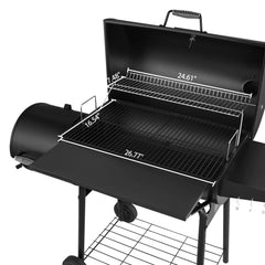 Gourmet 30" BBQ Charcoal Grill and Offset Smoker