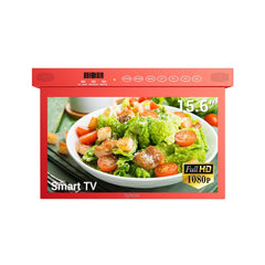 15.6" Smart Under Cabinet TV-Red Kitchen TV