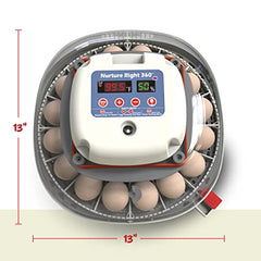 Nurture Right Egg Incubator for Hatching Chicks - Holds 22 Eggs