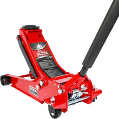 3 Ton Low Profile, Aluminum and Steel Racing Floor Jack with Dual Pistons Quick Lift Pump for Sport Utility Vehicle, Lifting Range 3-15/16" min to 18-