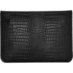 Black Faux Crocodile Laptop Sleeve Case