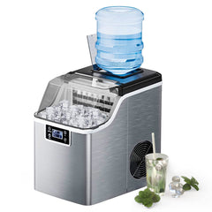 Countertop Ice Maker �� 45Lbs/24H, 24 Pcs in 13 Mins, 2 Water Fill Options