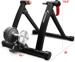 Bike Trainer Stand Indoor Riding - Sportneer Magnetic Stationary Bicycle Exercise Stand with Noise Reduction Wheel, 6 Resistance Adjustable