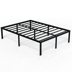 EMODA Queen Bed Frame No Box Spring Needed 18 Inch Heavy Duty Metal Tall Platform Bed Frame