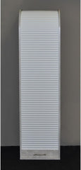 möbelando Rolloschrank Jalousienschrank Büroschrank Schrank Aktenschrank Organizer I Beton/Weiß