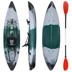 9.7FT Sit-on-Top Fishing Kayak �� One Person Recreational Touring Kayak