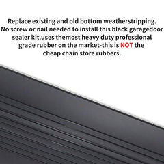 DGSL Garage Door Seals Bottom Rubber Weather Stripping Kit Seal Strip Replacement