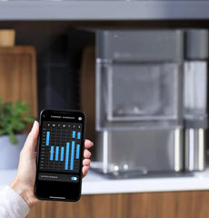 Countertop Nugget Ice Maker | Ice Machine with WiFi Connectivity | Smart Home Kitchen Essentials | Black Stainless